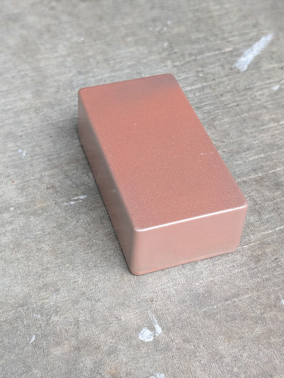 Rose Gold Powder Coated 125B Enclosure — Pedal Builder Supply